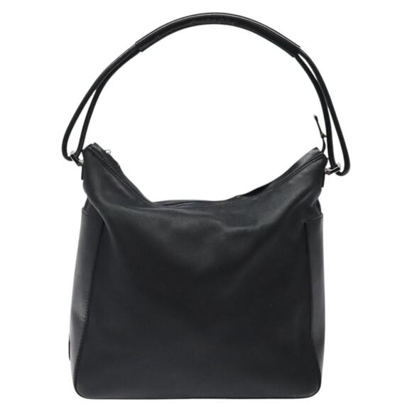 GUCCI Shoulder Bag Leather Black Silver 001 001 - Picture 2 of 16